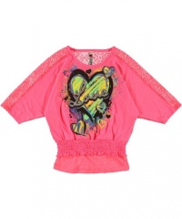 Beautees Posterchild 2-Piece Top (Sizes 7 - 16) - neon pink, 7 Beautees Posterchild 2-Piece Top (Sizes 7 - 16) - neon pink, 7