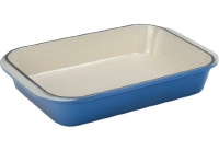 Le Creuset Enameled Cast-Iron 15-3/4-by-10-3/4-Inch Rectangular Roaster, Marseille Le Creuset Enameled Cast-Iron 15-3/4-by-10-3/4-Inch Rectangular Roaster, Marseille