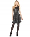 NY Collection's high-shine look is perfect for parties. Pair this dress with daring heels and you're ready to revel!