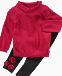 Adorable sweater and legging set by First Impressions to wear for a night on the town. Adorable sweater and legging set by First Impressions to wear for a night on the town.