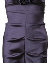 Xscape by Joanna Chen Women's Taffeta Rosette Dress 4 Violet