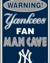 Yankee Fan Man Cave 8 x 12 Metal Sign