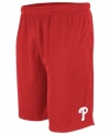 Get a leg up on the competition with these Philadelphia Phillies team shorts from Majestic.