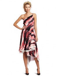 Halston Heritage Women's One-Shoulder Blouson Dress Halston Heritage Women's One-Shoulder Blouson Dress