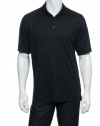Greg Norman for Tasso Elba Men's Black Checked Polo Shirt