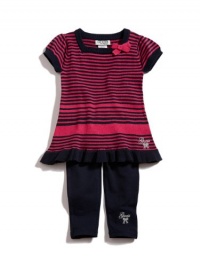 GUESS Kids Girls Sweater Dress and Leggings Set, DEEP PINK (12M) GUESS Kids Girls Sweater Dress and Leggings Set, DEEP PINK (12M)