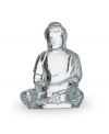 Find new beauty in the Buddha. Filled with light, this luminous crystal figurine is enrobed in fine crystal from Baccarat.