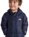 The North Face Reversible Down Moondoggy Jacket Deep Water Blue 3T -Kids