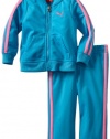 Puma - Kids Baby-girls Infant Tricot Track Jacket And Pant Set, Blue, 12 Months