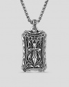 Modern design in finely engraved sterling silver. Necklace, about 26 1 X ¾ Made in USA