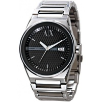 Armani Exchange Steel Black Dial Men's Watch #AX2015 Armani Exchange Steel Black Dial Men's Watch #AX2015