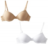 Maidenform Girls 7-16 2 Pack Underwire, Nude/White, 30A Maidenform Girls 7-16 2 Pack Underwire, Nude/White, 30A