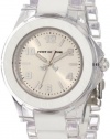 Juicy Couture Women's 1900866 Rich Girl Clear Plastic Bracelet With White Silicone Inlay Watch