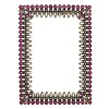Give favorite photos the artful presentation they deserve. This cast-pewter frame from Olivia Riegel is embellished with sparkling hand-set amethyst-colored rhinestones, Swarovski® crystals, and glass gems.