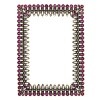 Give favorite photos the artful presentation they deserve. This cast-pewter frame from Olivia Riegel is embellished with sparkling hand-set amethyst-colored rhinestones, Swarovski® crystals, and glass gems.