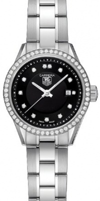 Tag Heuer Carrera Black Dial Diamond Ladies Watch WV1412BA0793 Tag Heuer Carrera Black Dial Diamond Ladies Watch WV1412BA0793