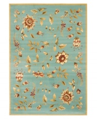 An intricate display of cascading florals creates this purely elegant Lyndhurst area rug from Safavieh. Crafted in Turkey of soft polypropylene, this rug radiates timeless allure with the added convenience of easy-care construction. (Clearance) An intricate display of cascading florals creates this purely elegant Lyndhurst area rug from Safavieh. Crafted in Turkey of soft polypropylene, this rug radiates timeless allure with the added convenience of easy-care construction. (Clearance)