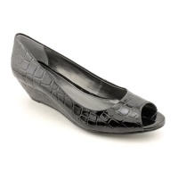 Alfani Cammi Peep Toe Wedges Shoes Black Womens Alfani Cammi Peep Toe Wedges Shoes Black Womens