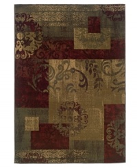 A sophisticated, stenciled motif commingles with a variegated pattern, imparting a one-of-a-kind, heirloom feel. Woven from super soft polypropylene for superior stain resistance and durability, this magnificent area rug from Sphinx will maintain its lush texture and rich coloration for years to come. (Clearance) A sophisticated, stenciled motif commingles with a variegated pattern, imparting a one-of-a-kind, heirloom feel. Woven from super soft polypropylene for superior stain resistance and durability, this magnificent area rug from Sphinx will maintain its lush texture and rich coloration for years to come. (Clearance)