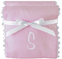 Princess Linens Garden Pique Burp Pad Set - Light Pink with White Rick Rack Trim-S Princess Linens Garden Pique Burp Pad Set - Light Pink with White Rick Rack Trim-S