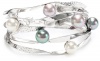 Majorica 10mm Round Multi-Pearls on Ribbon Cuff Bracelet