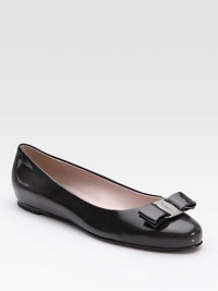 Chic and comfortable ballet look, crafted in fine spatzellato leather from Italy with signature bow and hardware.Round toe Leather lining and sole Padded insole Made in ItalyOUR FIT MODEL RECOMMENDS ordering one half size up as this style runs small. Chic and comfortable ballet look, crafted in fine spatzellato leather from Italy with signature bow and hardware.Round toe Leather lining and sole Padded insole Made in ItalyOUR FIT MODEL RECOMMENDS ordering one half size up as this style runs small.