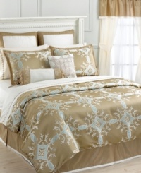 Breezy as a summer day, Martha Stewart Collection's Terrace Mosaic room in a bag creates an atmosphere of chic tranquility in just an instant. Featuring prints and solids embellished with artisan details –– everything you need to renew your room in coordinating style. (Clearance) Breezy as a summer day, Martha Stewart Collection's Terrace Mosaic room in a bag creates an atmosphere of chic tranquility in just an instant. Featuring prints and solids embellished with artisan details –– everything you need to renew your room in coordinating style. (Clearance)