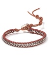 Designer Chan Luu takes eclectic accessorizing downtown with this leather and chain wrap bracelet. A cool contrast piece, it's sure to add an edge to your bracelet stack.