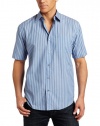 Van Heusen Men's Cvc Wrinkle Free Stripes Shirt