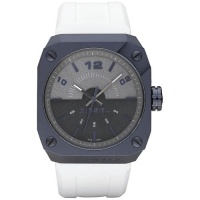Diesel Unisex DZ1432 White Silicone Quartz Watch with Grey Dial Diesel Unisex DZ1432 White Silicone Quartz Watch with Grey Dial