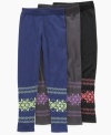 Stretchy and comfy, these Fairisle-patterned leggings add a comfy, colorful pop to her cute looks.