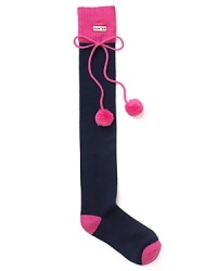 Let these pretty pom poms peek from the glossy tops of your favorite Hunter boots for cool cold-weather style. Let these pretty pom poms peek from the glossy tops of your favorite Hunter boots for cool cold-weather style.