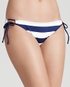 Naval stripes come about on this bikini from Splendid. Boasting a classic cut, this bottom has iconic maritime appeal that extends beyond the yacht club.