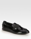 Shiny patent leather forms this go-to staple, topped off with a wide elastic band. Patent leather and elastic upperLeather liningRubber solePadded insoleMade in Italy