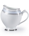 It'll be just as you pictured it with the Dreamscape creamer from Mikasa. Platinum-banded bone china replete with soft colors and geometric detail offers a look of distinct, effortless elegance.