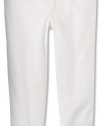 KC Parker Girls 7-16 Big Stretch Sateen Capri Pant, White, 14