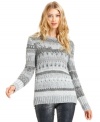 Infused with subtle sparkle, MICHAEL Michael Kors' latest sweater features chic metallic knit stripes.