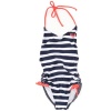 Roxy Kids Girls 2-6X Tri One Piece Swimsuit, Open Ocean Stripe, 3T