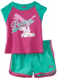 Puma - Kids Baby-girls Infant Jersey Reglan Tee And Dazzle Short, Pink, 24 Months Puma - Kids Baby-girls Infant Jersey Reglan Tee And Dazzle Short, Pink, 24 Months