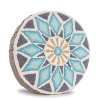 Drawing Eastern inspiration from the sun, this decorative pillow radiates style in any setting.