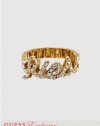 GUESS Pave Logo Stretch Ring, GOLD