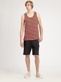 A summer style favorite, set in cool, striped cotton for a charming finish.CrewneckCottonMachine washImported