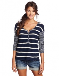 Roxy Juniors Rough Seas Long Sleeve Henley Shirt