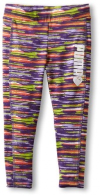Puma - Kids Girls 2-6X Printed Legging, Purple, 4T Puma - Kids Girls 2-6X Printed Legging, Purple, 4T