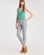 Printed silk in a slim, tailored straight-leg design.Tab-front waistBelt loopsZip-flyFlat frontSide slash pocketsBack button pocketRise, about 9Inseam, about 28SilkDry cleanImportedModel shown is 5'10 (177cm) wearing US size 4.