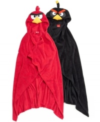 No ruffled feathers here. On cool nights he can keep comfortable in one of these plush hooded Angry Bird wraps. No ruffled feathers here. On cool nights he can keep comfortable in one of these plush hooded Angry Bird wraps.