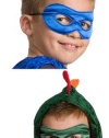 Little Adventures Reversible Superhero Mask Set of 2 for Boys-Red & Black, Blue & Green