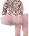 Blueberi Boulevard Baby-Girls Newborn 2 Piece Knit Set With Mesh Tutu, Pink, 3-6 Months