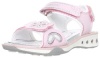 Geox Jocker2 Lighted Sandal (Toddler/Little Kid/Big Kid),Pink,33 EU(2 M US Little Kid)