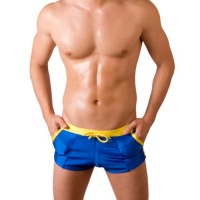 Mens Pocket Contrast Boxer Mid Cut Swimsuit By Gary Majdell Sport. Mens Pocket Contrast Boxer Mid Cut Swimsuit By Gary Majdell Sport.